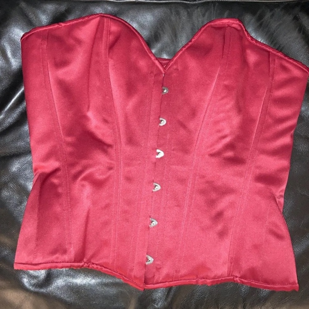 New What Katie Did Overbust Red 26” Corset w/ Modesty Panel